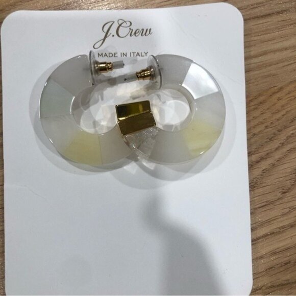 J. Crew Made-in-Italy mixed acetate hoop earrings - Picture 5 of 7